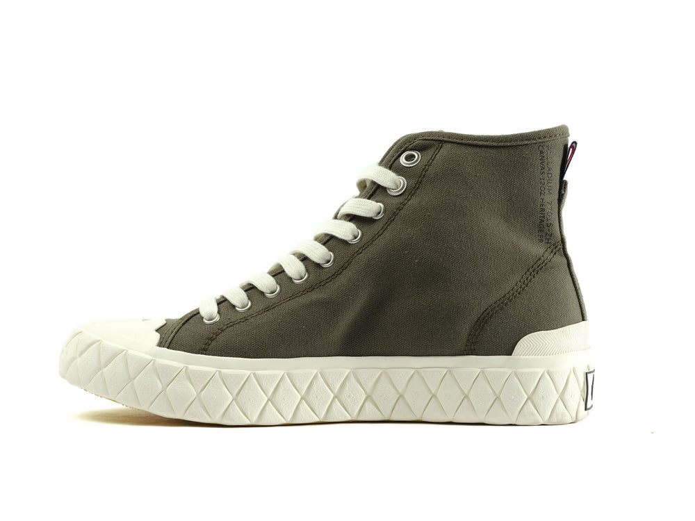 Zapatos Bajos Palladium PALLA ACE CANVAS MID Mujer Verde Oliva | Costa Rica-75089